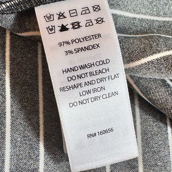 Sincerely Jules Blouse Womens size Medium striped satin Button Up Shirt Classic - Picture 10 of 13